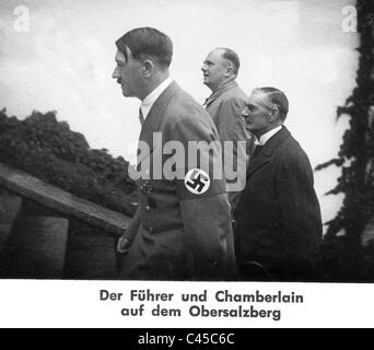 Hitler und Chamberlain, 1938 Stockfoto