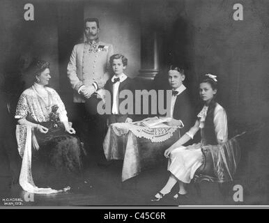 Erzherzog Franz Ferdinand mit seiner Familie Stockfoto