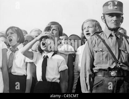 Junge Mädchen von Liga der deutschen Mädchen Stockfoto