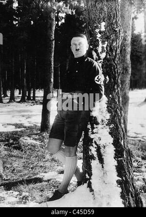 Adolf Hitler in Lederhose Stockfoto