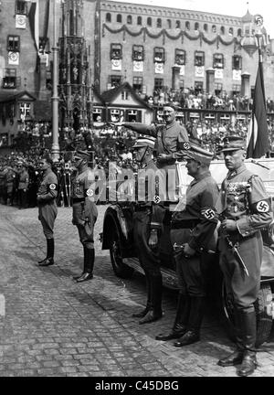 Hitler, Hess, Lutze, Göring auf Party Kongress im Jahre 1936 Stockfoto