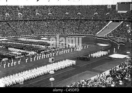 Eröffnung der Olympischen Spiele in Berlin 1936 Stockfoto