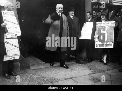 Paul von Hindenburg bei der Reichstagswahl 1930 Stockfoto