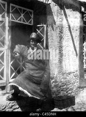 Heinrich Harrer in Tibet Stockfoto