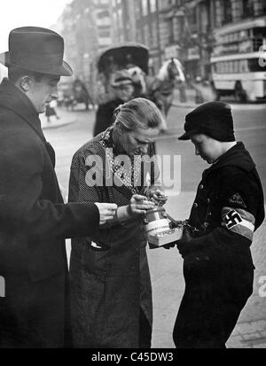 Fundraising für das Winter-Relief Fund in Berlin, 1939 Stockfoto