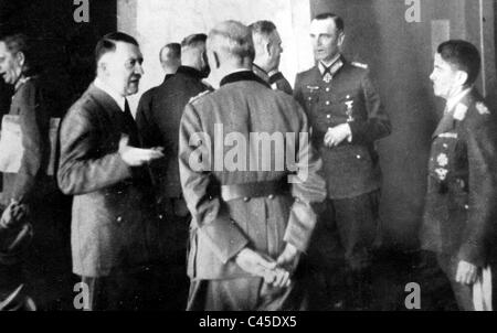 Hitler, Keitel mit Offizieren der Armee-Gruppe Süd Paulus Loehr Stockfoto