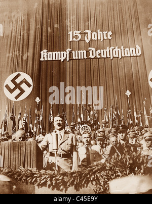 Hitler spricht in Rosenheim, 1935 Stockfoto