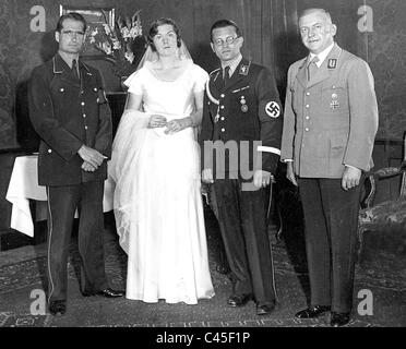 Hochzeit von Philipp Bouhler, Teilnahme an sind Rudolf Hess und Gauleiter Adolf Wagner, 1934 Stockfoto