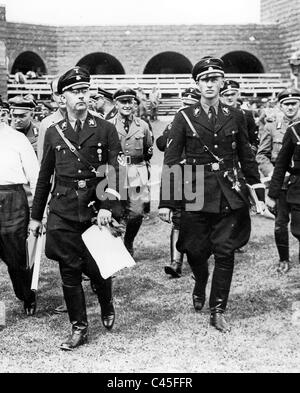 Heinrich Himmler mit Reinhard Heydrich Stockfoto