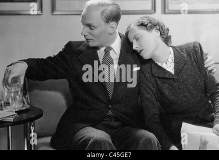 Gustaf Gruendgens und Marianne Hoppe in "kapern", 1937 Stockfoto