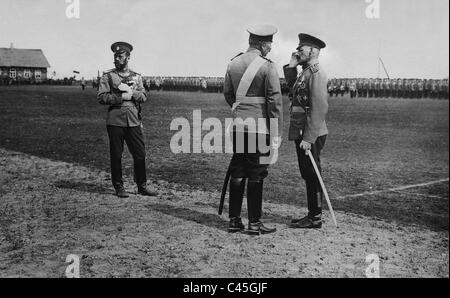 Kaiser Wilhelm II. Tsar Nicholas II besucht. in der estnischen Baltischport, 1912 Stockfoto