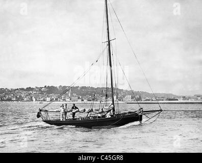 Rückkehr des Weltreisenden Alain Gerbault, 1929 Stockfoto