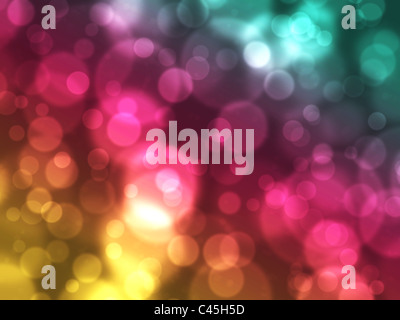 Eine abstrakte, verträumten Hintergrundbild schwimmenden Blasen und Bokeh wie Effekt. Stockfoto