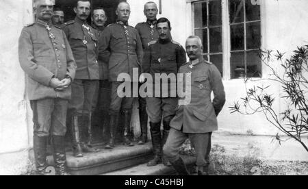 Die deutsche oberste Heeresleitung und der Bulgarisch-Kommandant in Paraćin Stockfoto