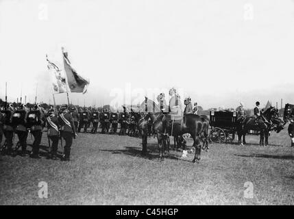 Kaiser Wilhelm II. bei der Herbst-Parade in Tempelhof Field, 1909 Stockfoto