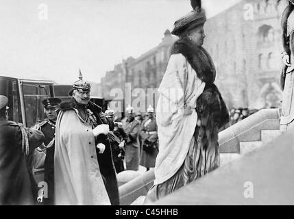 Kaiser Wilhelm II. und Kaiserin Auguste Viktoria, 1914 Stockfoto