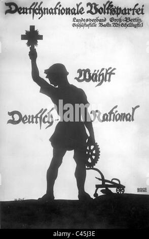 Wahlplakat der DNVP, 1919 Stockfoto