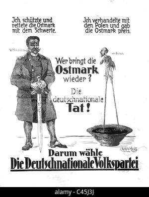 Wahlplakat der DNVP, 1919 Stockfoto