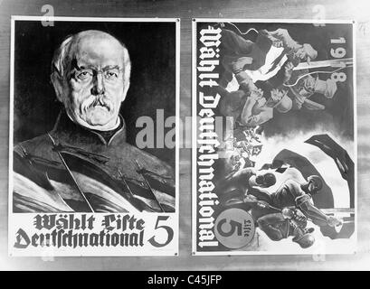 Wahlplakate der DNVP für die Reich-Wahl am 31. Juli 1932 Stockfoto