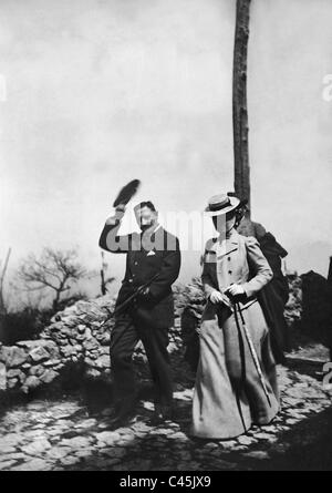 Kaiser Wilhelm II. mit Kronprinzessin Victoria von Schweden und Norwegen auf Capri, 1904 Stockfoto