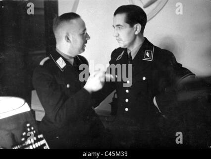 Heinrich Himmler mit Rudolf Diels Stockfoto