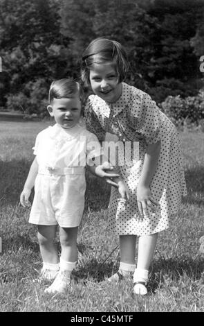 Simeon der Kronprinz und Prinzessin Marie Louise von Bulgarien Stockfoto