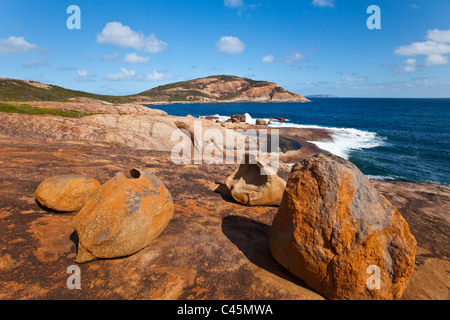 Felsvorsprüngen Distel Cove. Cape Le Grand Nationalpark, Esperance, Western Australia, Australien Stockfoto