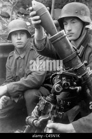 Deutsche Granatwerfer an der Ostfront, 1942 Stockfoto