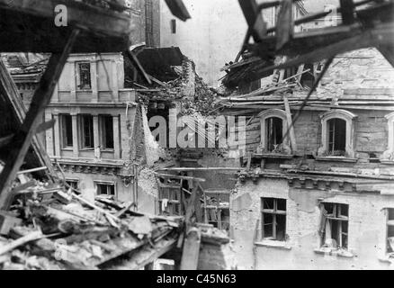 Zerstörte Haus während der Spartacus-Aufstand in Berlin, 1919 Stockfoto