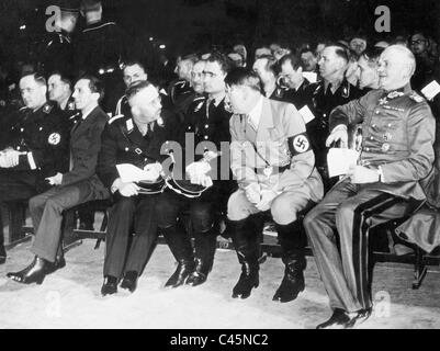 Walter Darre, Joseph Goebbels, Heinrich Himmler, Rudolf Heß, Hitler und Walter von Blomberg, 1935 Stockfoto