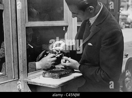 Einzelhandel mit Zigaretten während der großen Depression, 1931 Stockfoto