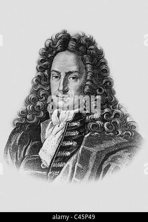 Gottfried Wilhelm Leibniz Stockfoto