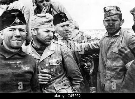 Deutsche Soldaten des Afrika-Korps in Afrika, 1941 Stockfoto