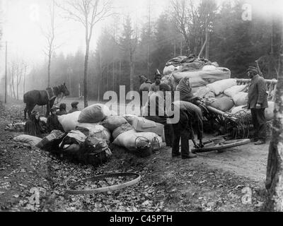 Deutsche Flüchtlinge in Ostpreußen, 1914 Stockfoto