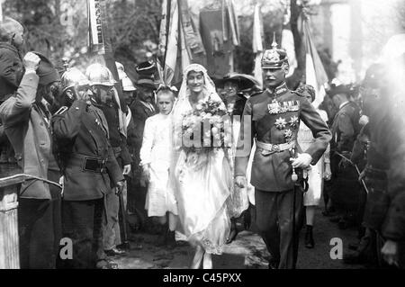 Rupprecht von Bayern heiratet Antonia von Luxemburg, 1921 Stockfoto