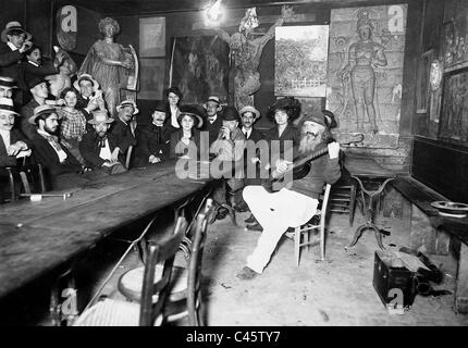 Artists' bar 'Au Lapin Agile' auf dem Montmartre Stockfoto