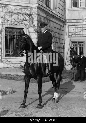 Tomas Masaryk auf dem Pferderücken Stockfoto