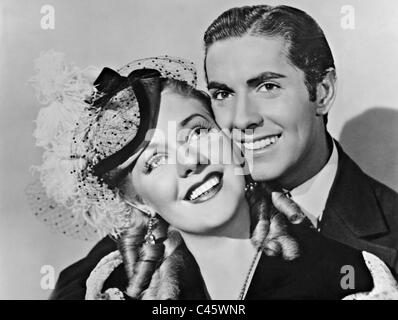 Tyrone Power und Alice Faye in "Chicago", 1937 Stockfoto