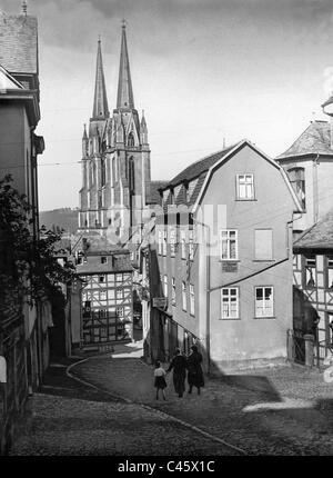 Marburg ein der Lahn um 1930 Stockfoto