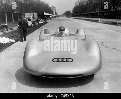 Ernst von Delius in den Rennwagen von Auto Union, Typ C, 1937 Stockfoto