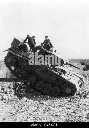 Deutsche Panzer III während des Kampfes in Griechenland, 1941 Stockfoto