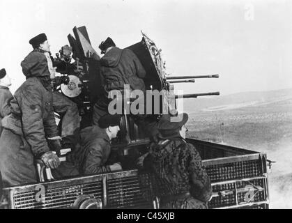 Deutsche Flak während der Offensive in Ungarn 1945 Stockfoto