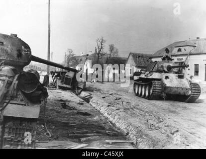 Deutscher Panther-Panzer Fortschritte in Ungarn, 1945 Stockfoto