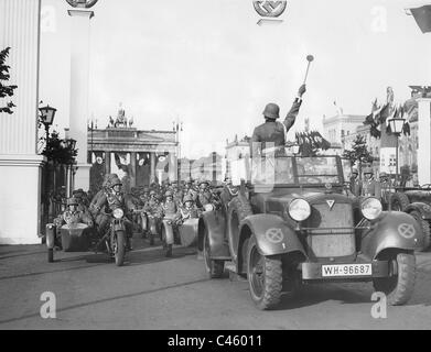 Parade der Streitkräfte für den Besuch von Mussolini in Berlin, 1937 Stockfoto