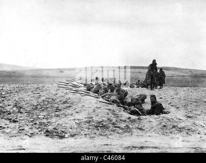 Türkische Infanterie während des ersten Balkankriegs 1912 Stockfoto
