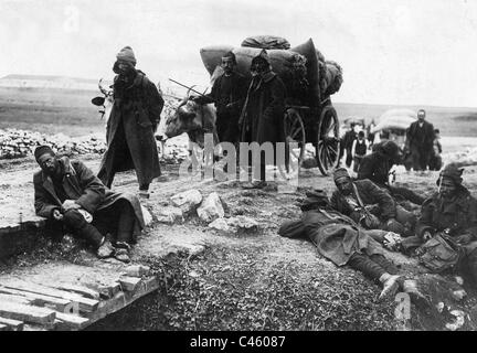 Türkische kranken Soldaten während des ersten Balkankriegs 1912 Stockfoto