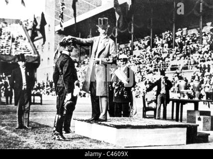 Siegerehrung bei den Olympischen Spielen 1912 Stockfoto