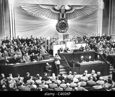 Adressen von Adolf Hitler in den Reichstag, 1939 Stockfoto