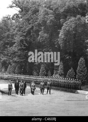 Ankunft der französischen Delegation im Wald von Compiègne 1940 Stockfoto