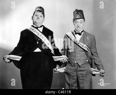 Oliver Hardy und Stan Laurel in "Söhne der Wüste", 1933 Stockfoto